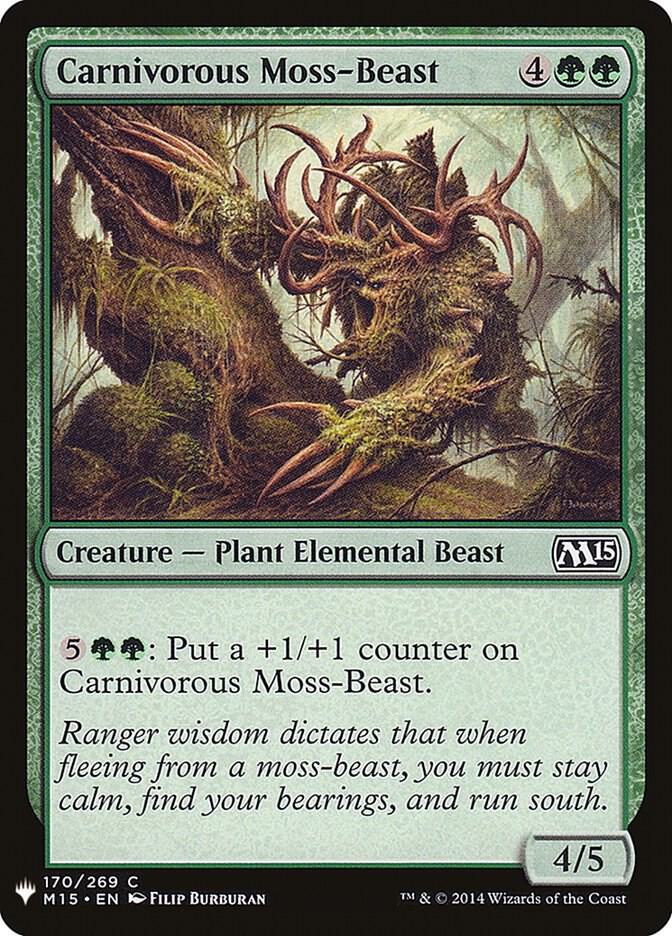 Carnivorous Moss-Beast 170 card from The List Reprints