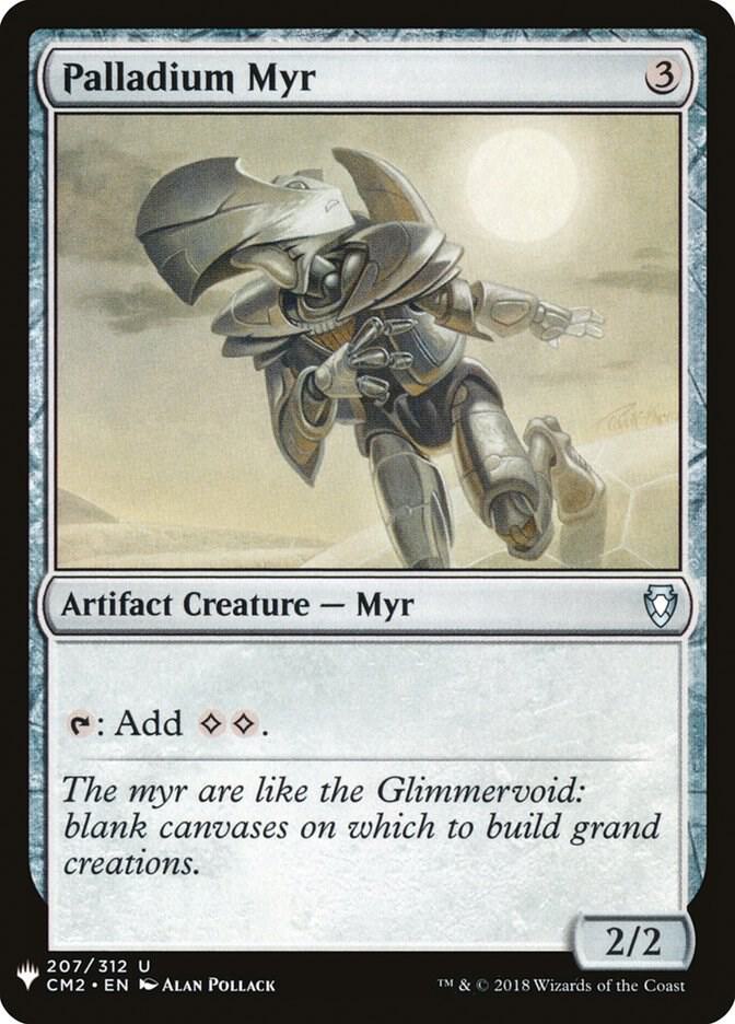 Palladium Myr 207 card from The List Reprints