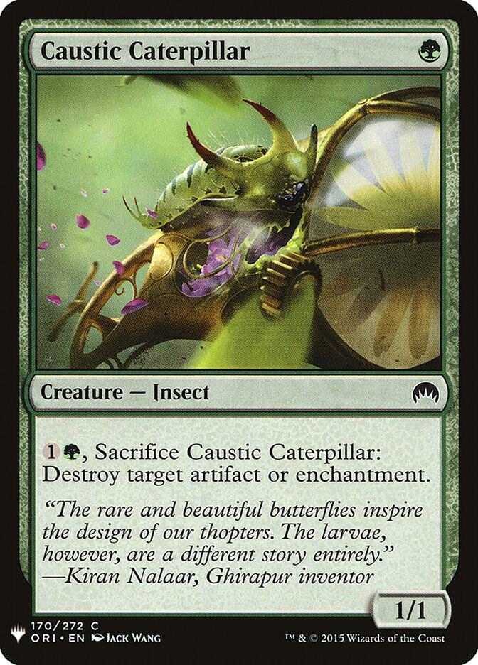 Caustic Caterpillar 170 card from The List Reprints