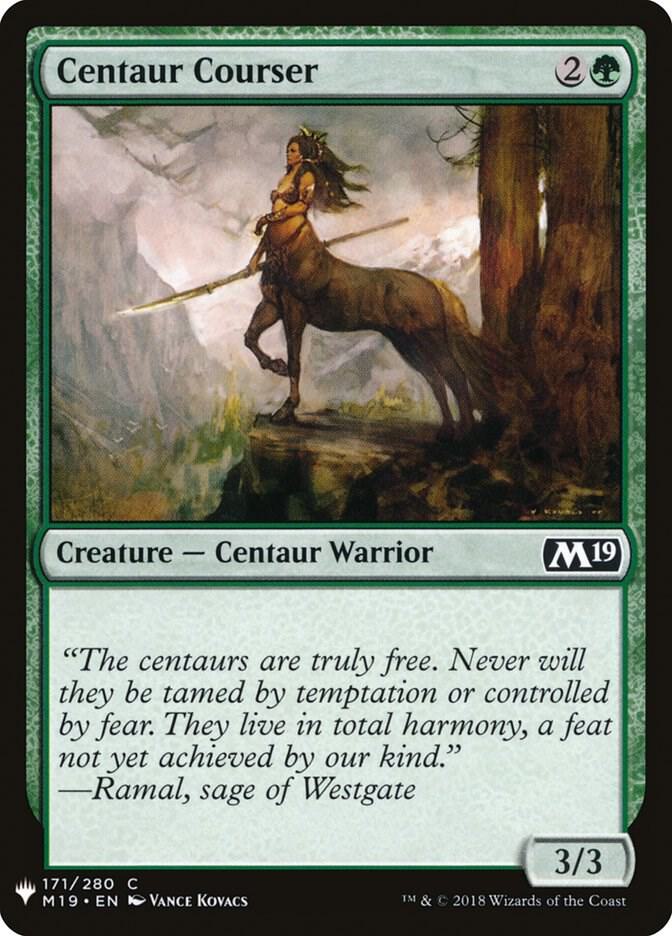 Centaur Courser 171 card from The List Reprints