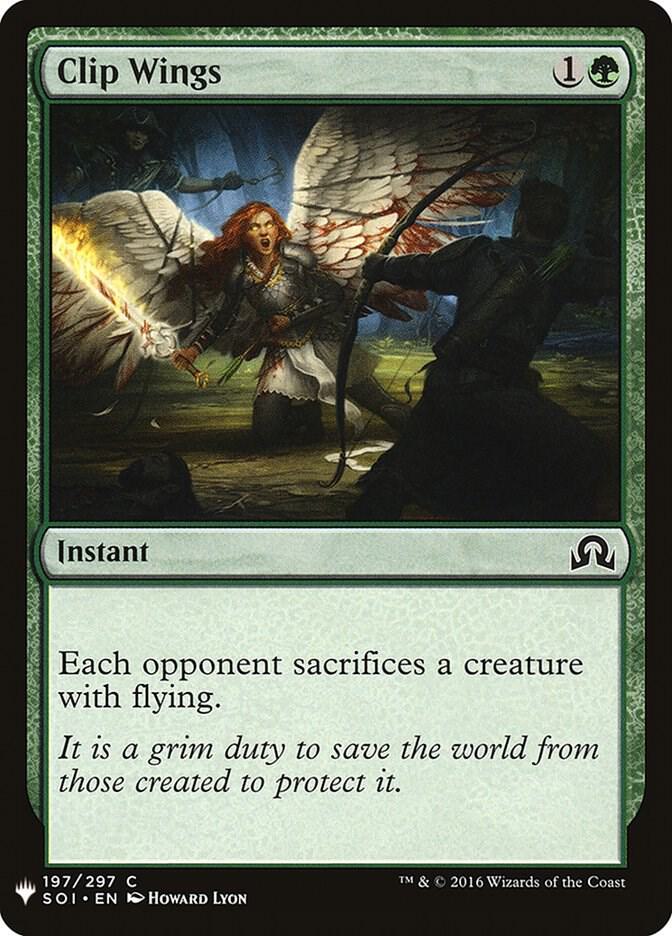 Clip Wings 197 card from The List Reprints