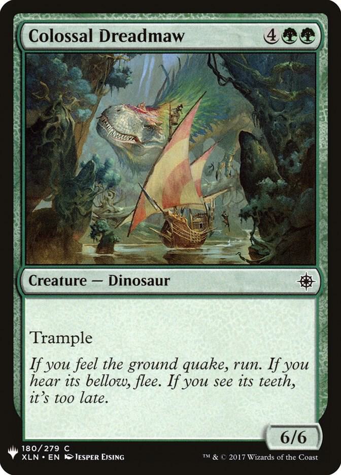 Colossal Dreadmaw 180 card from The List Reprints
