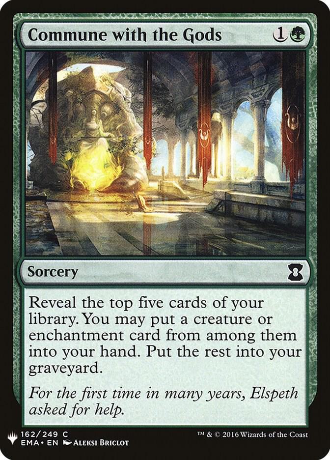 Commune with the Gods 162 card from The List Reprints