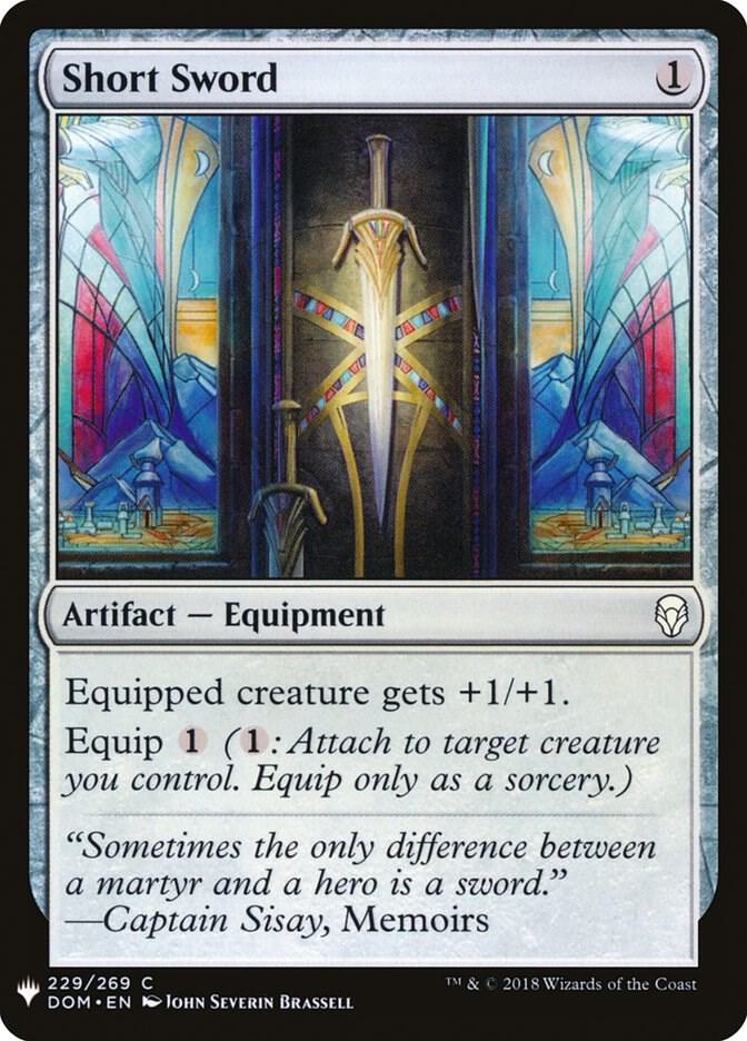 Short Sword 229 card from The List Reprints