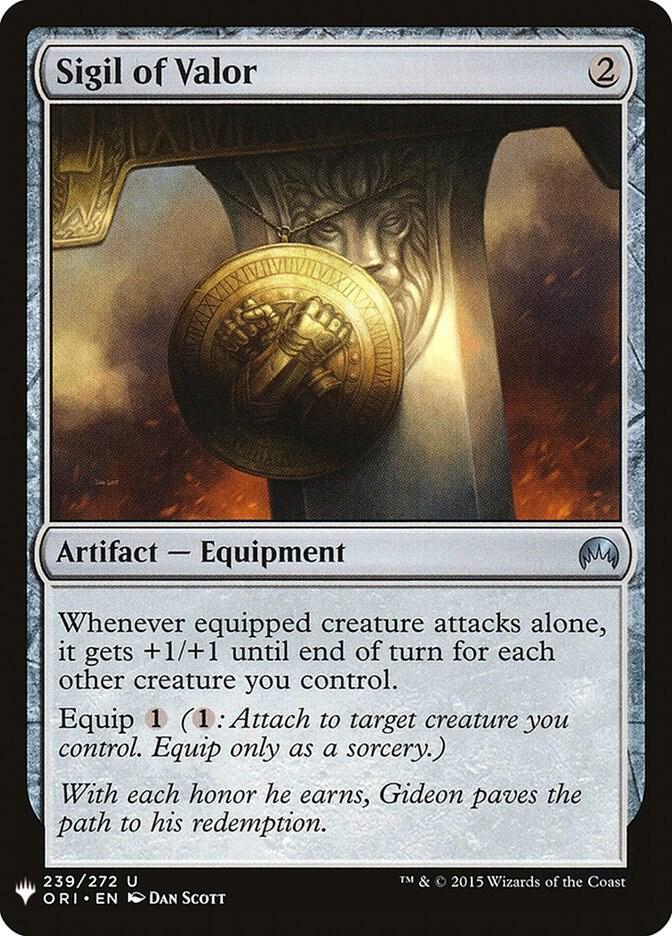 Sigil of Valor 239 card from The List Reprints