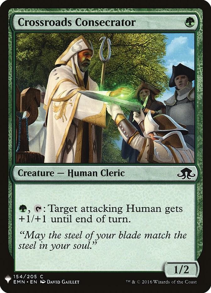 Crossroads Consecrator 154 card from The List Reprints
