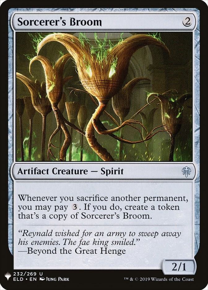 Sorcerer's Broom 232 card from The List Reprints