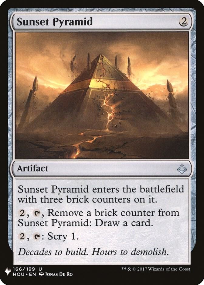 Sunset Pyramid 166 card from The List Reprints