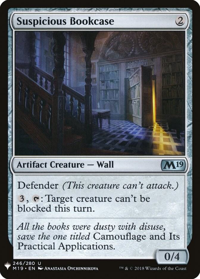 Suspicious Bookcase 246 card from The List Reprints