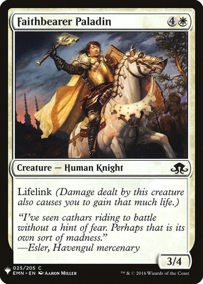 Faithbearer Paladin 25 card from The List Reprints
