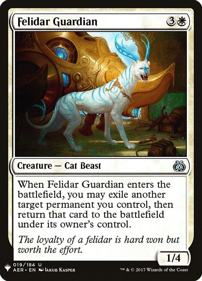 Felidar Guardian 19 card from The List Reprints