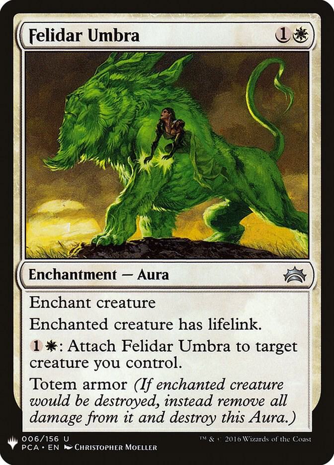 Felidar Umbra 6 card from The List Reprints