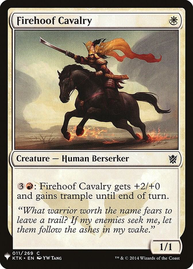 Firehoof Cavalry 11 card from The List Reprints