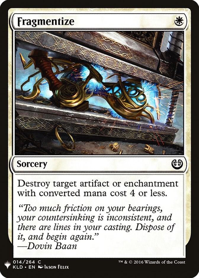 Fragmentize 14 card from The List Reprints