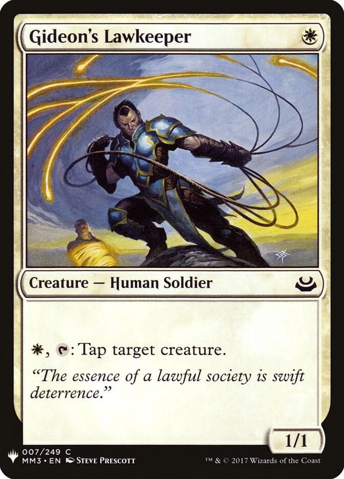 Gideon's Lawkeeper 7 card from The List Reprints