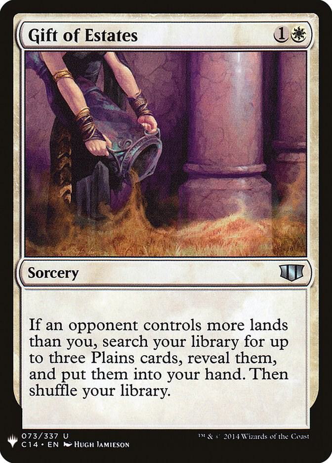Gift of Estates 73 card from The List Reprints