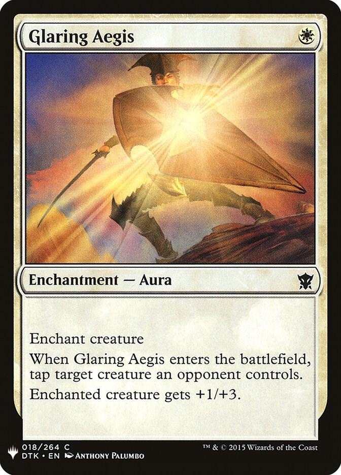 Glaring Aegis 18 card from The List Reprints