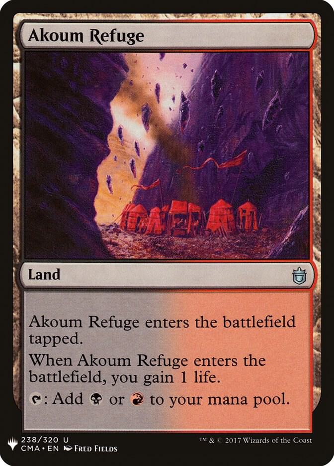 Akoum Refuge 238 card from The List Reprints