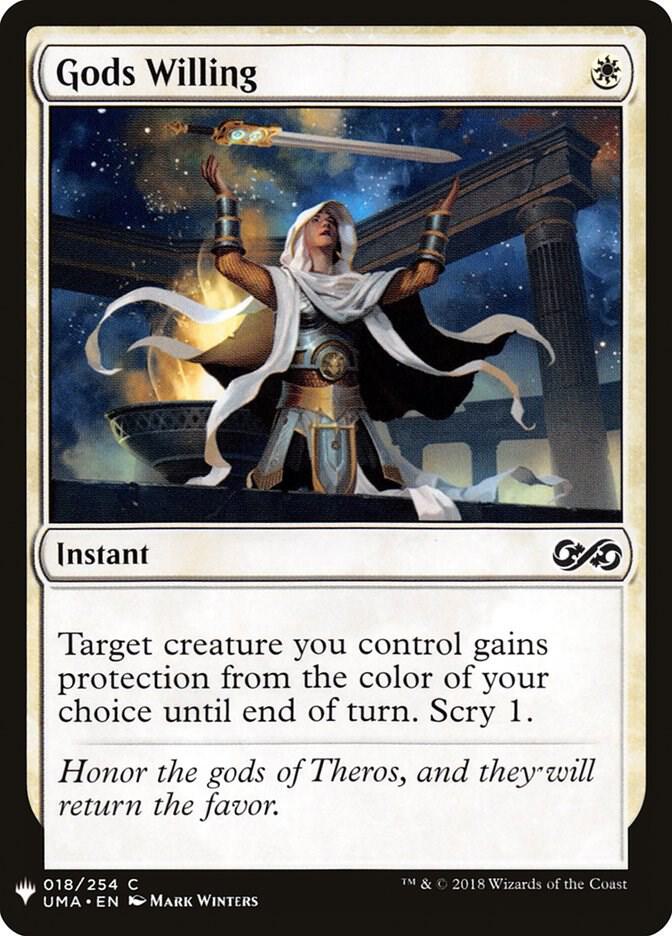 Gods Willing 18 card from The List Reprints