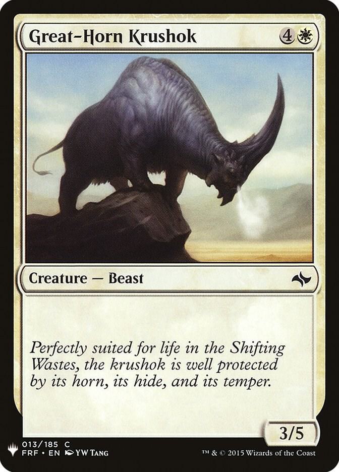 Great-Horn Krushok 13 card from The List Reprints