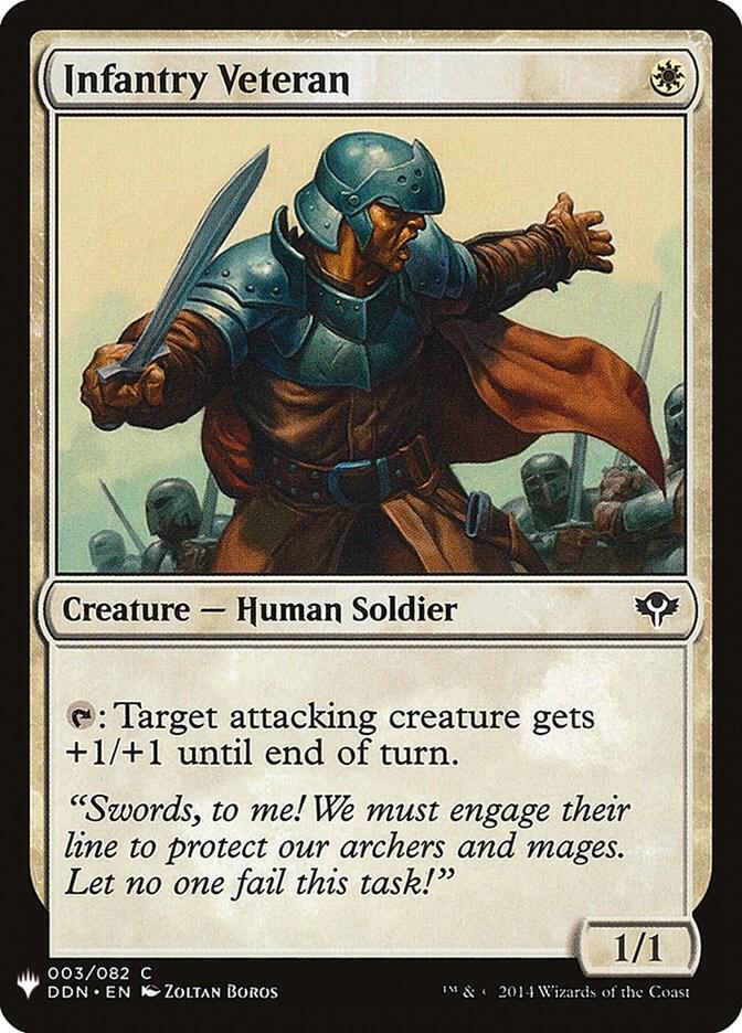 Infantry Veteran 3 card from The List Reprints