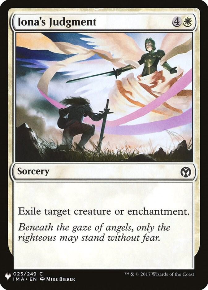 Iona's Judgment 25 card from The List Reprints