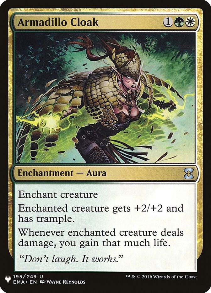 Armadillo Cloak 195 card from The List Reprints