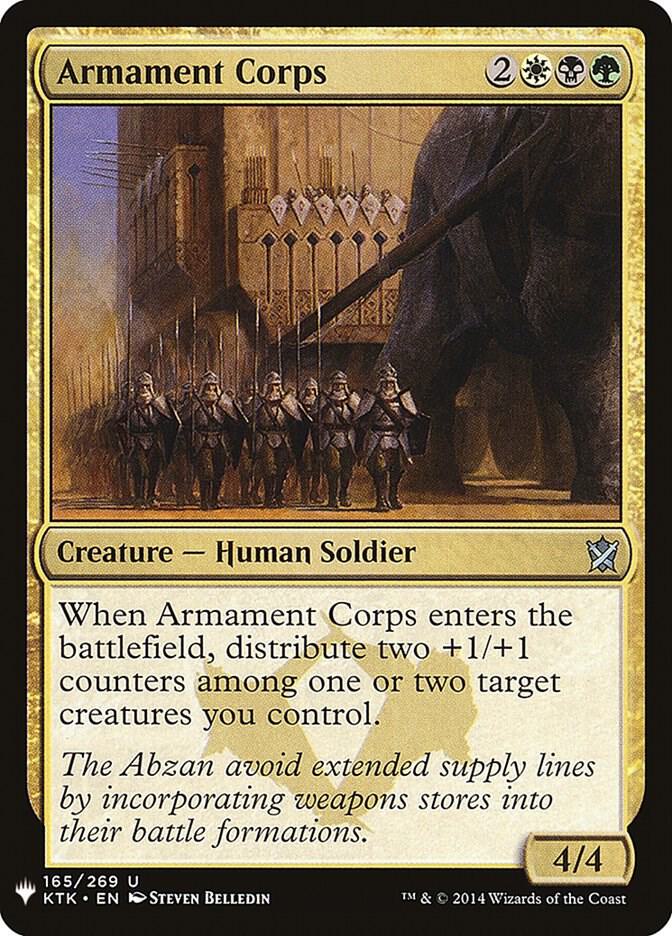 Armament Corps 165 card from The List Reprints