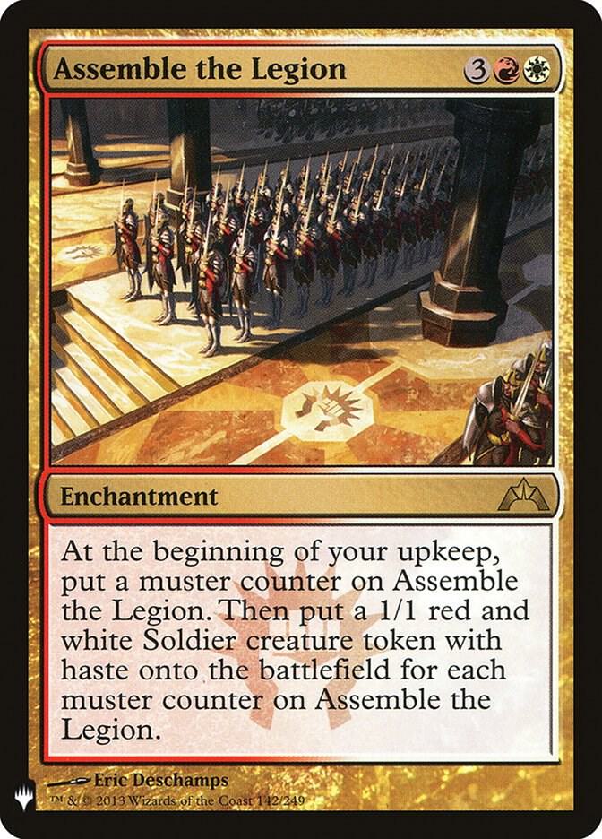 Assemble the Legion 142 card from The List Reprints