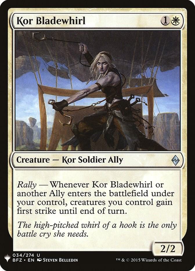 Kor Bladewhirl 34 card from The List Reprints
