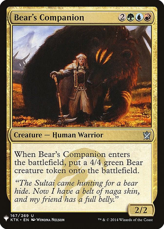 Bear's Companion 167 card from The List Reprints