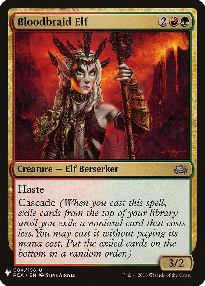 Bloodbraid Elf 84 card from The List Reprints