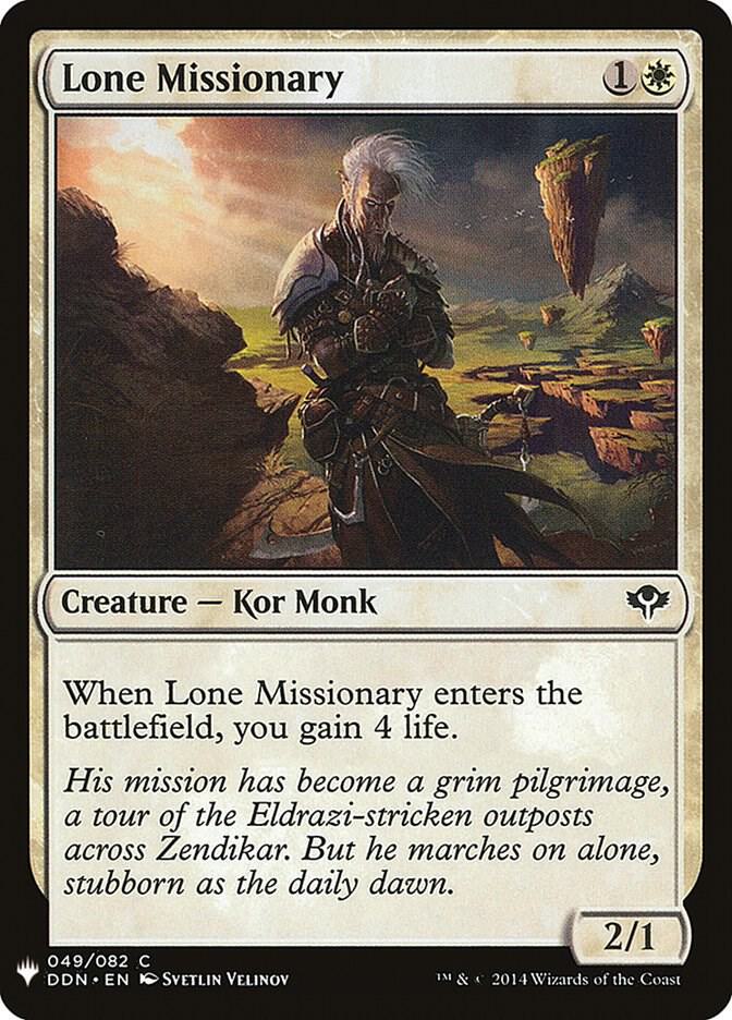 Lone Missionary 49 card from The List Reprints