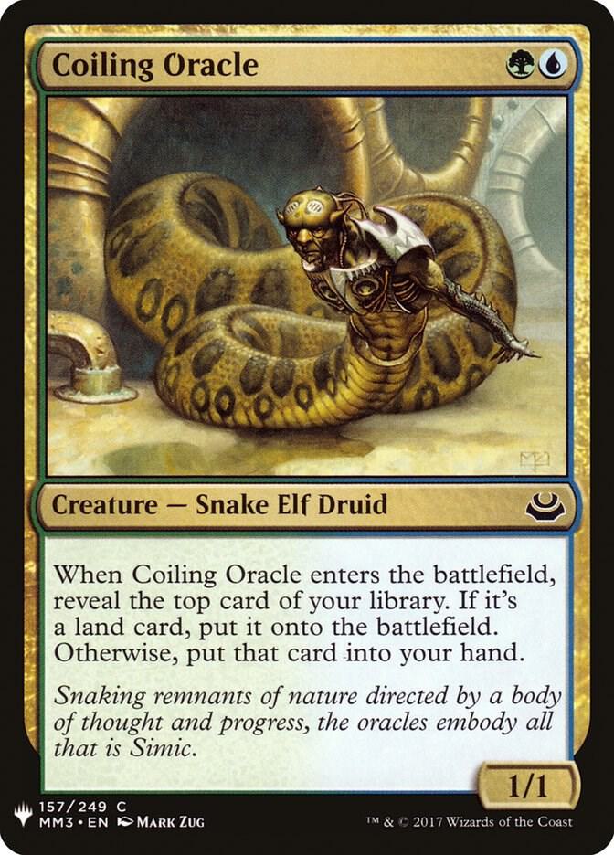 Coiling Oracle 157 card from The List Reprints