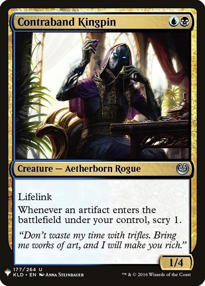 Contraband Kingpin 177 card from The List Reprints
