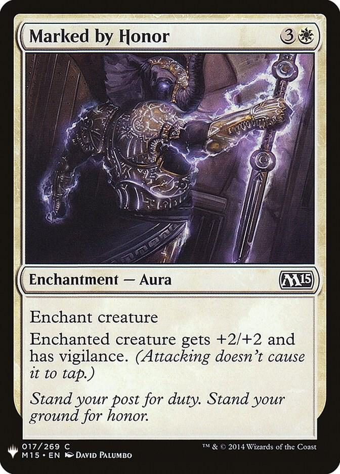 Marked by Honor 17 card from The List Reprints