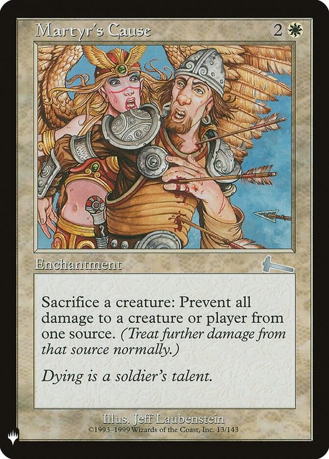 Martyr's Cause 13 card from The List Reprints