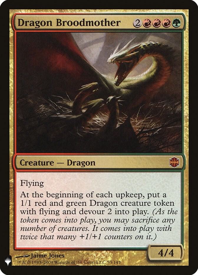 Dragon Broodmother 53 card from The List Reprints