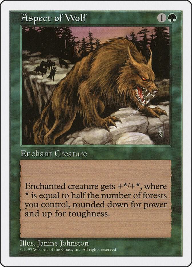 Aspect of Wolf card from Fifth Edition