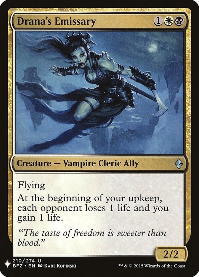Drana's Emissary 210 card from The List Reprints