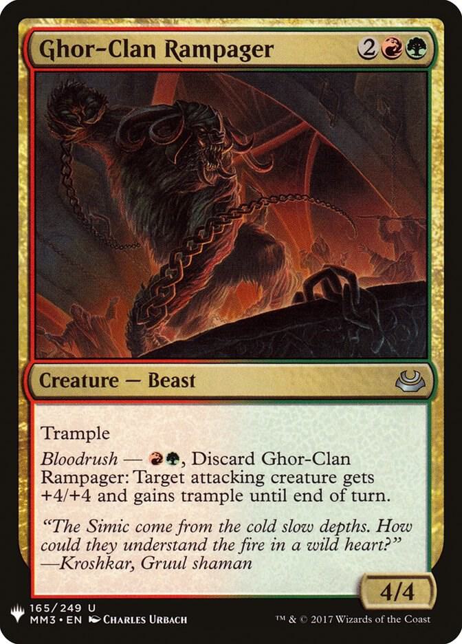 Ghor-Clan Rampager 165 card from The List Reprints