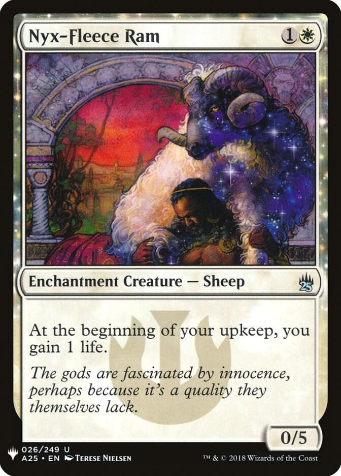 Nyx-Fleece Ram 26 card from The List Reprints