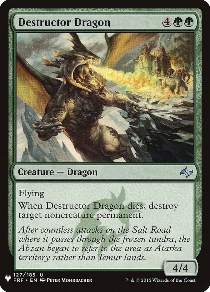 Destructor Dragon 127 card from The List Reprints