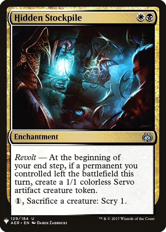 Hidden Stockpile 129 card from The List Reprints