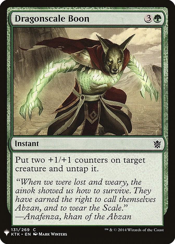 Dragonscale Boon 131 card from The List Reprints