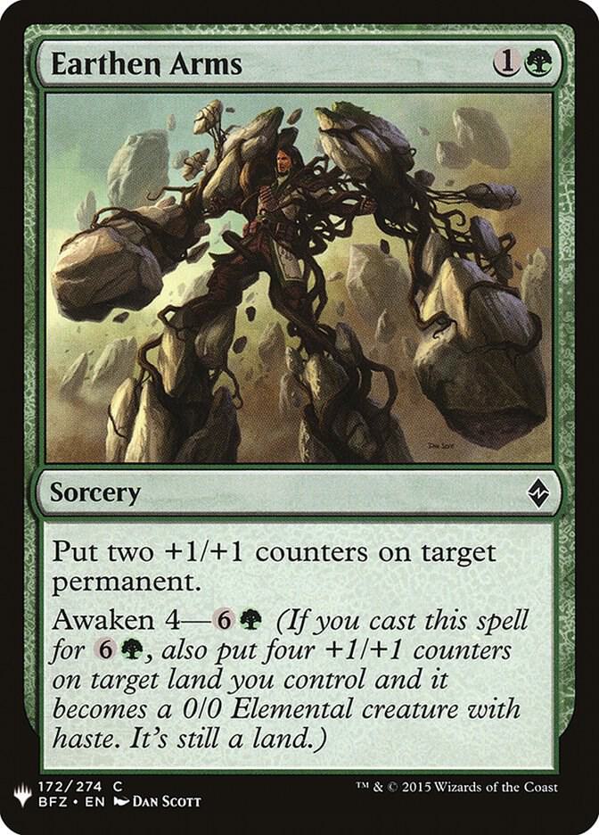 Earthen Arms 172 card from The List Reprints
