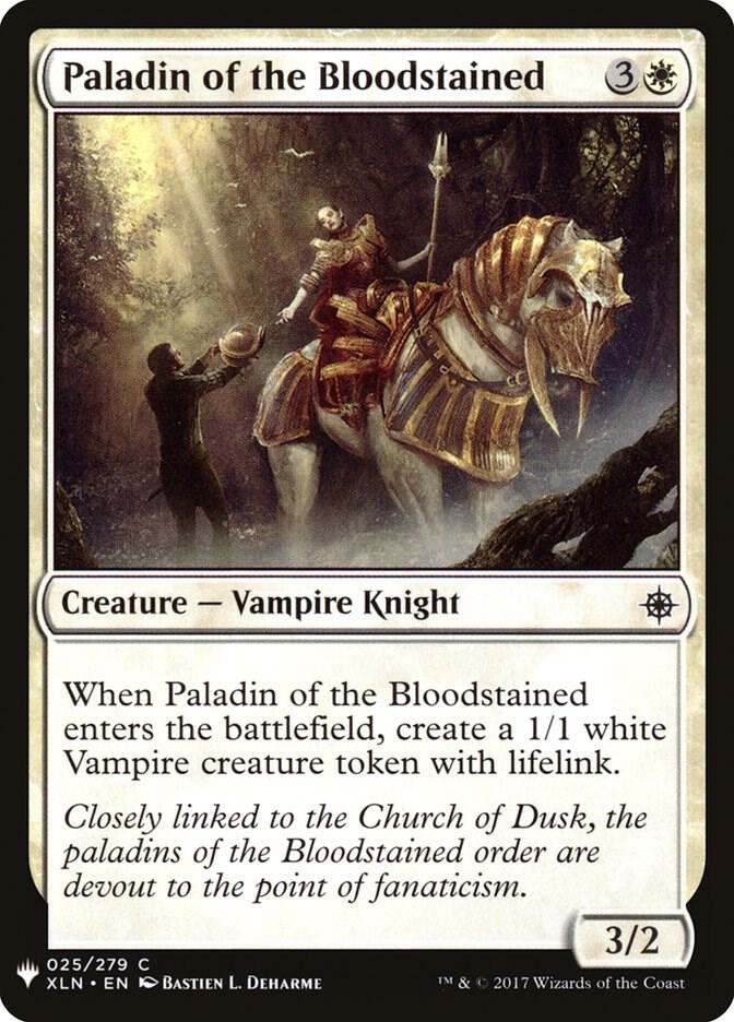Paladin of the Bloodstained 25 card from The List Reprints