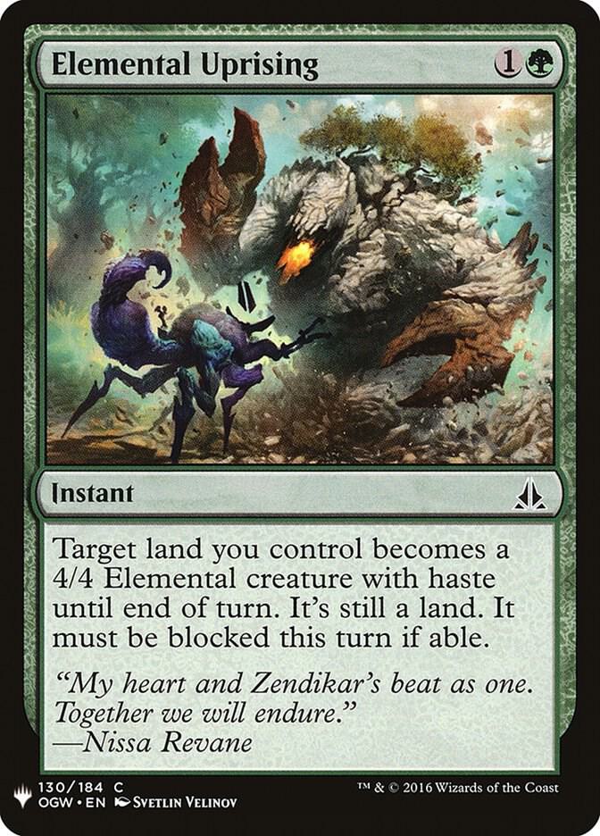 Elemental Uprising 130 card from The List Reprints