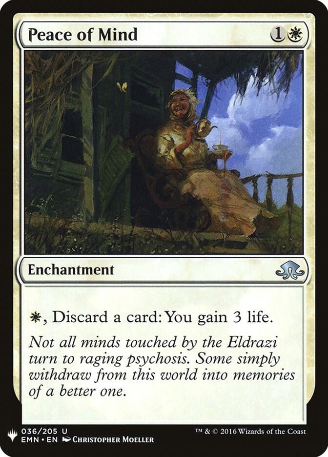 Peace of Mind 36 card from The List Reprints