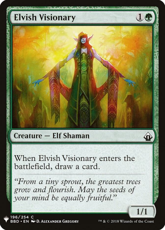 Elvish Visionary 196 card from The List Reprints